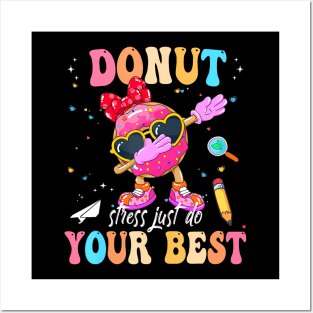 Groovy Donut Stress Best Testing Day Teachers Posters and Art